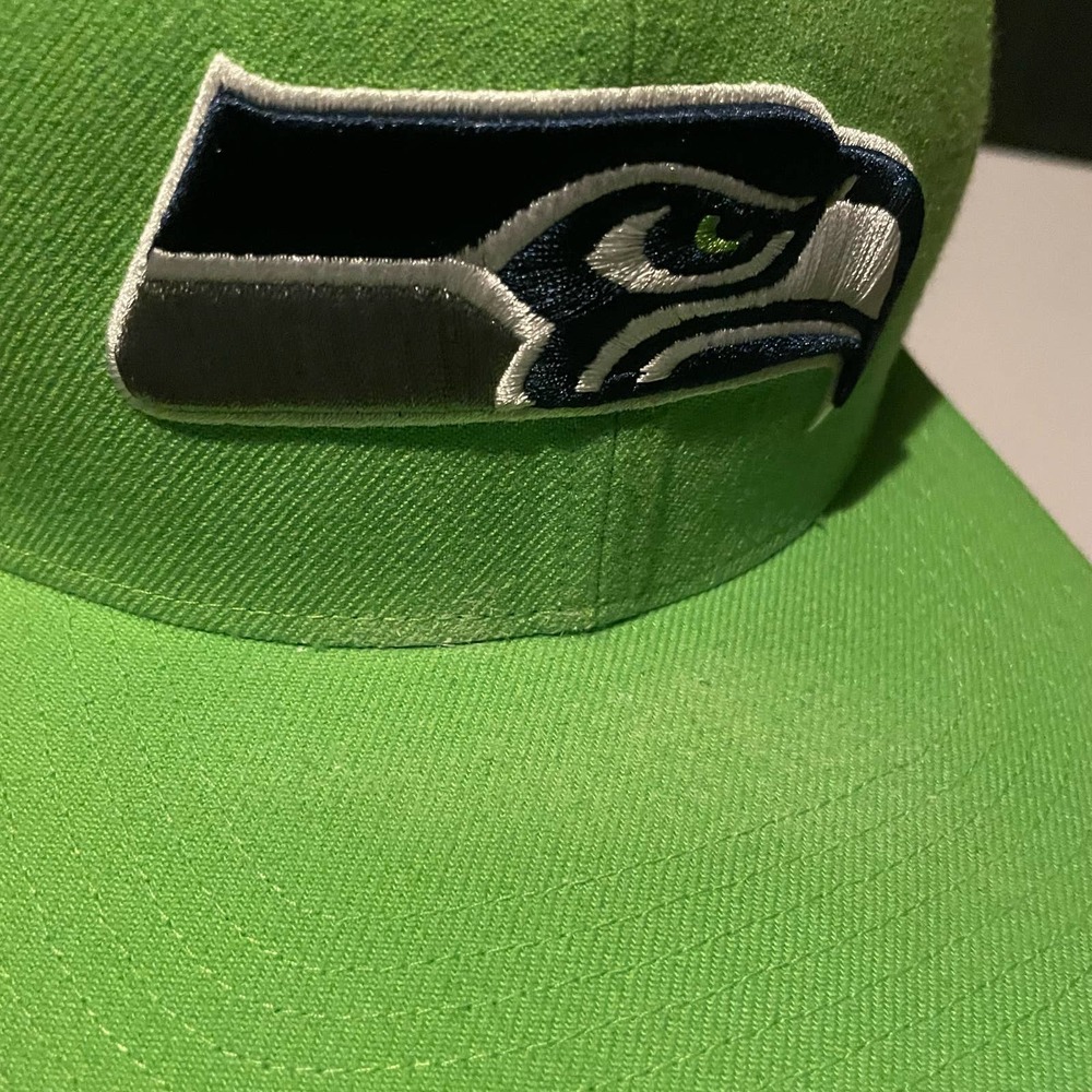Seattle Seahawks NFL x '47‎ Brand Flat Bill Adjustable Strapback Hat Adult OSFA - Picture 9 of 9